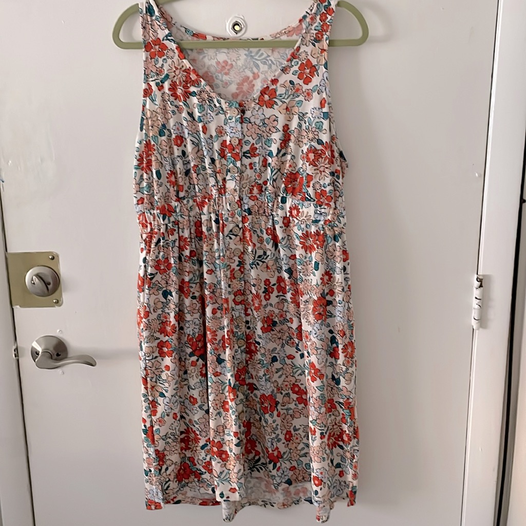 Fun Bright Flower Print Dress